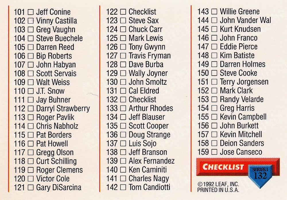 Checklist: 81-159  baseball card collectible - Main Image 2