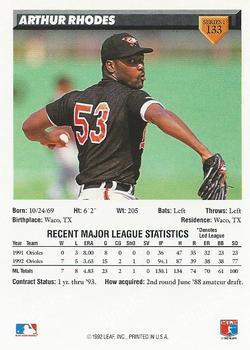 Arthur Rhodes  baseball card collectible - Main Image 2