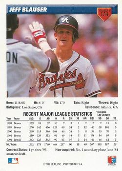 Jeff Blauser  baseball card collectible - Main Image 2