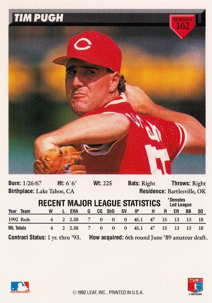 Tim Pugh  baseball card collectible - Main Image 2