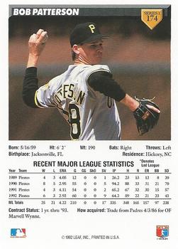 Bob Patterson  baseball card collectible - Main Image 2