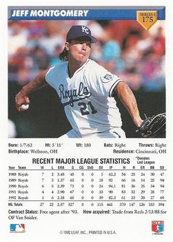 Jeff Montgomery  baseball card collectible - Main Image 2