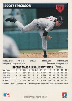 Scott Erickson  baseball card collectible - Main Image 2