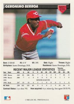 Geronimo Berroa  baseball card collectible - Main Image 2