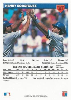 Henry Rodriguez  baseball card collectible - Main Image 2