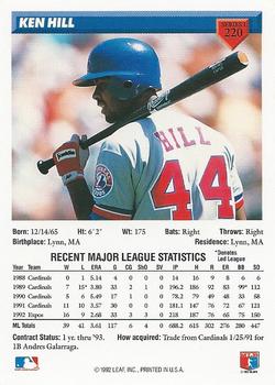 Ken Hill  baseball card collectible - Main Image 2