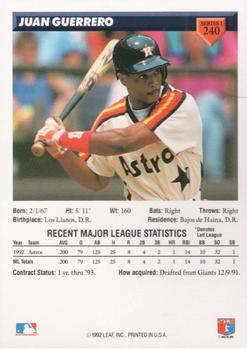 Juan Guerrero  baseball card collectible - Main Image 2