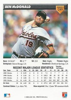 Ben McDonald  baseball card collectible - Main Image 2