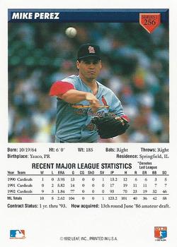 Mike Perez  baseball card collectible - Main Image 2