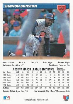 Shawon Dunston  baseball card collectible - Main Image 2