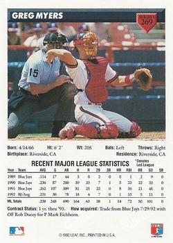 Greg Myers  baseball card collectible - Main Image 2