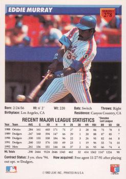 Eddie Murray  baseball card collectible - Main Image 2