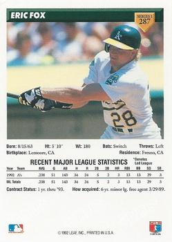 Eric Fox  baseball card collectible - Main Image 2