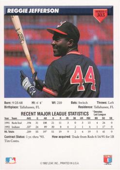 Reggie Jefferson  baseball card collectible - Main Image 2