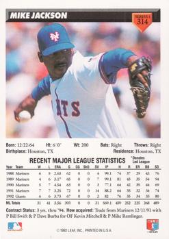 Mike Jackson  baseball card collectible - Main Image 2