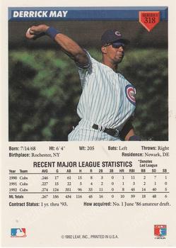 Derrick May  baseball card collectible - Main Image 2