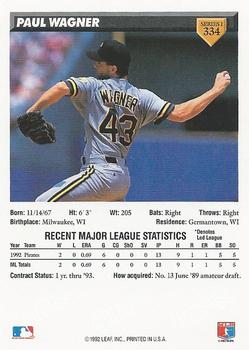 Paul Wagner  baseball card collectible - Main Image 2