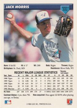 Jack Morris  baseball card collectible - Main Image 2