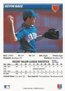 Kevin Baez  baseball card collectible - Main Image 2