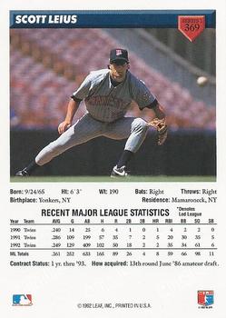 Scott Leius  baseball card collectible - Main Image 2