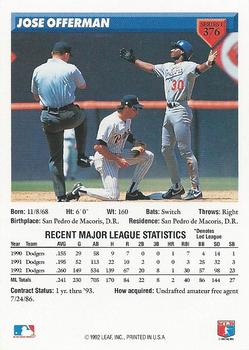 Jose Offerman  baseball card collectible - Main Image 2