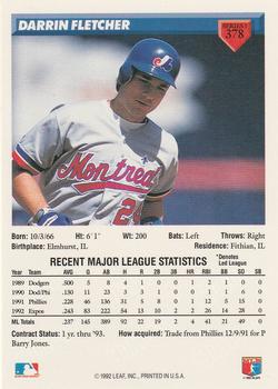 Darrin Fletcher  baseball card collectible - Main Image 2