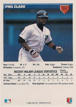 Phil Clark  baseball card collectible - Main Image 2