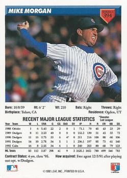 Mike Morgan  baseball card collectible - Main Image 2