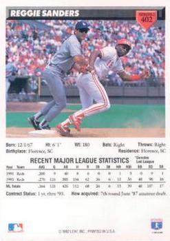 Reggie Sanders  baseball card collectible - Main Image 2