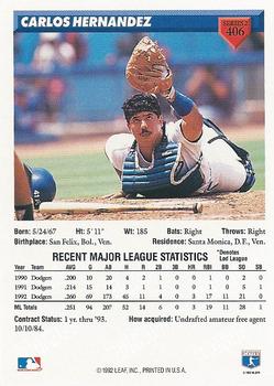 Carlos Hernandez  baseball card collectible - Main Image 2