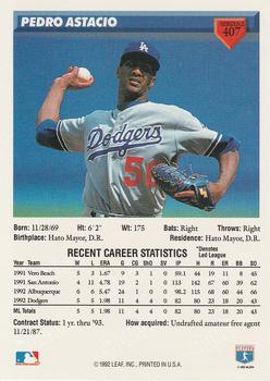Pedro Astacio  baseball card collectible - Main Image 2