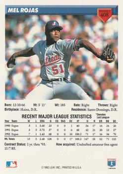 Mel Rojas  baseball card collectible - Main Image 2