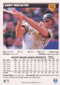 Andy Van Slyke  baseball card collectible - Main Image 2