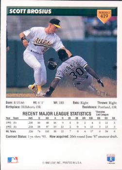 Scott Brosius  baseball card collectible - Main Image 2