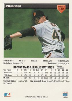 Rod Beck  baseball card collectible - Main Image 2