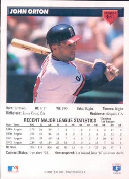 John Orton  baseball card collectible - Main Image 2