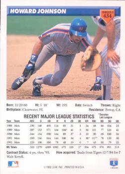 Howard Johnson  baseball card collectible - Main Image 2