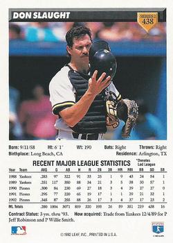 Don Slaught  baseball card collectible - Main Image 2