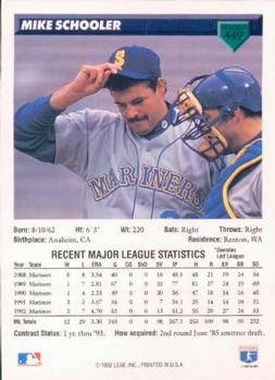 Mike Schooler  baseball card collectible - Main Image 2