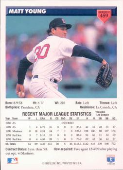 Matt Young  baseball card collectible - Main Image 2