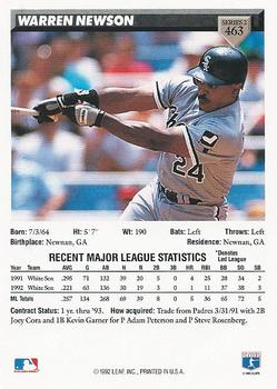 Warren Newson  baseball card collectible - Main Image 2