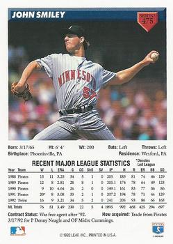 John Smiley  baseball card collectible - Main Image 2