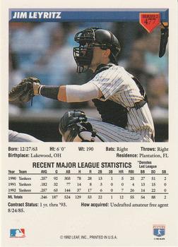 Jim Leyritz  baseball card collectible - Main Image 2