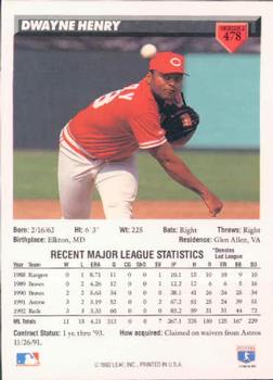 Dwayne Henry  baseball card collectible - Main Image 2