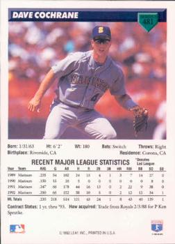 Dave Cochrane  baseball card collectible - Main Image 2