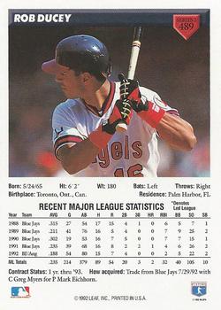 Rob Ducey  baseball card collectible - Main Image 2