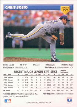 Chris Bosio  baseball card collectible - Main Image 2