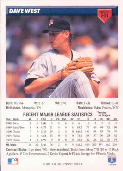 Dave West  baseball card collectible - Main Image 2