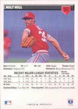 Milt Hill  baseball card collectible - Main Image 2