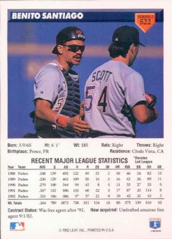 Benito Santiago  baseball card collectible - Main Image 2